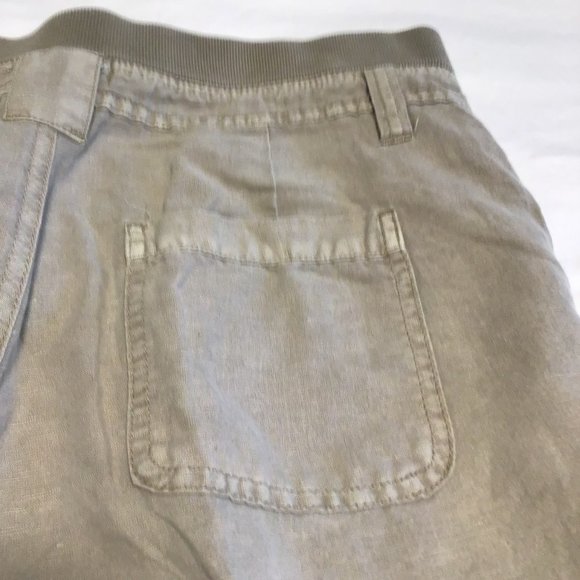 Urban Life Cropped Linen Cargo Joggers - Picture 10 of 13